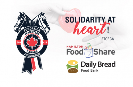 Teamsters Canada Foundation Gives $10,000 to two Ontario Food Banks.